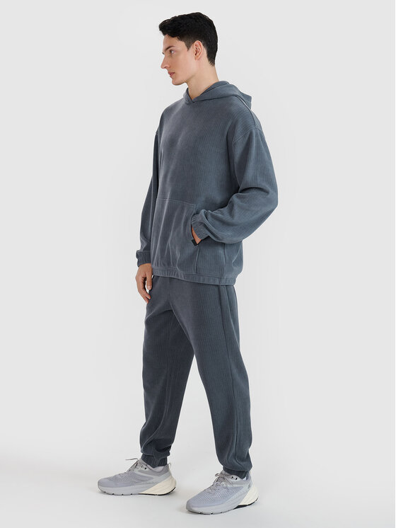 4F 4F Bluza MIDSHOP TEXTILE Szary ciemny Oversize
