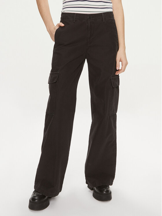 Levi's Bavlnené nohavice A6077-0003 Čierna Baggy Fit