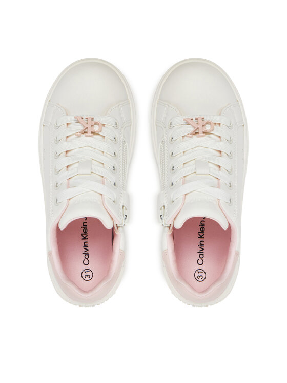 Calvin Klein Jeans Calvin Klein Jeans Snīkeri Low Cut Lace-Up V3A9-82015-1355A M Balts