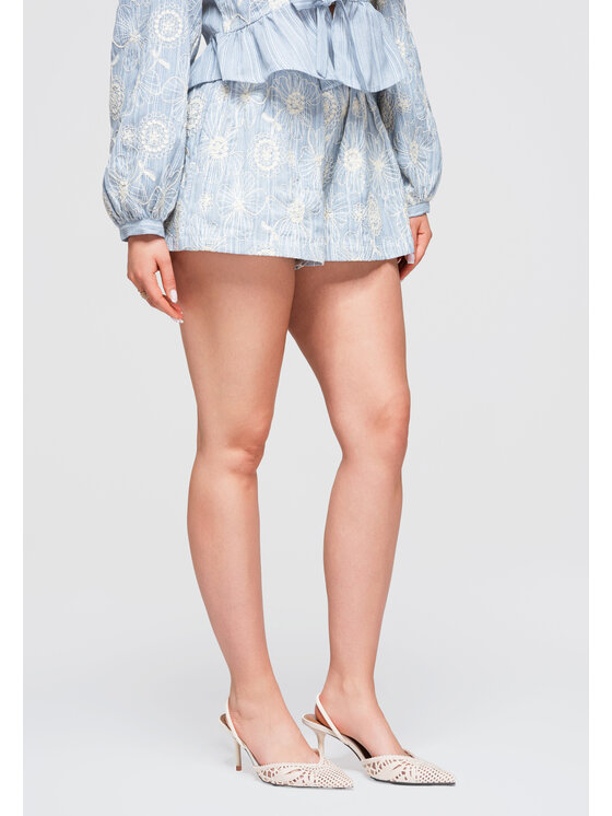 Ombre Ombre Szorty materiałowe OW-ST-E0012 Niebieski Relaxed Fit
