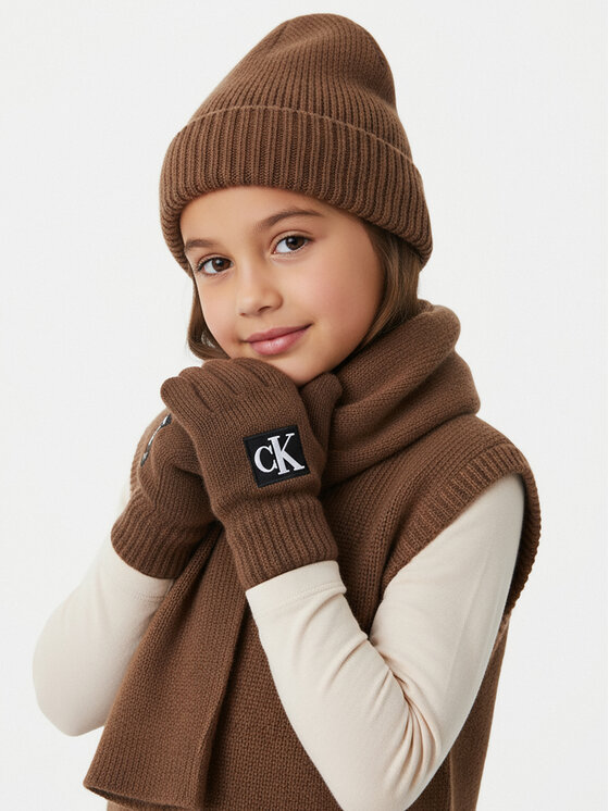 Calvin Klein Jeans Calvin Klein Jeans Guanti bambino Monogram IU0IU00363 Marrone
