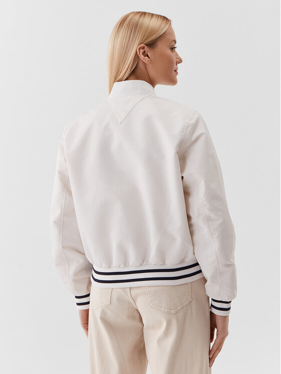 Tommy Hilfiger Tommy Hilfiger Bomber striukė Varsity WW0WW38935 Écru Regular Fit