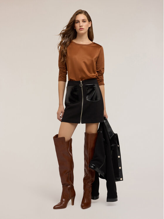 Motivi Motivi T-shirt G064W703440N022 Arancione Regular Fit