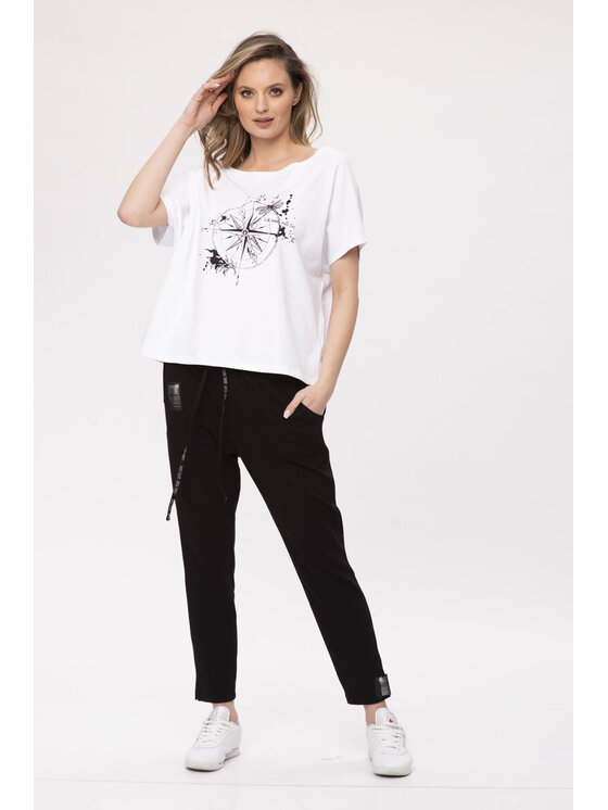 Look Made With Love Look Made With Love Spodnie damskie Look 824 Great black Czarny Loose Fit