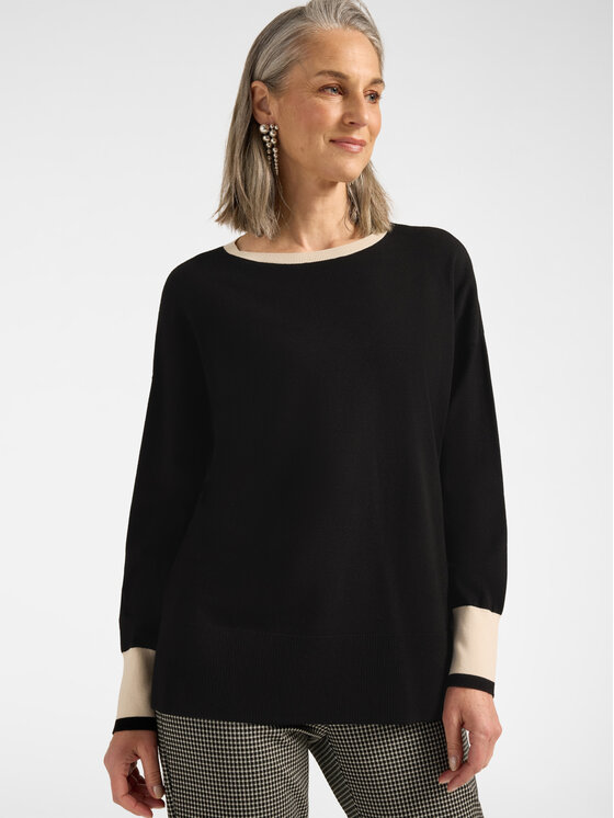 Elena Mirò Elena Mirò Maglione M035Z000796N0A1 Nero Over Fit