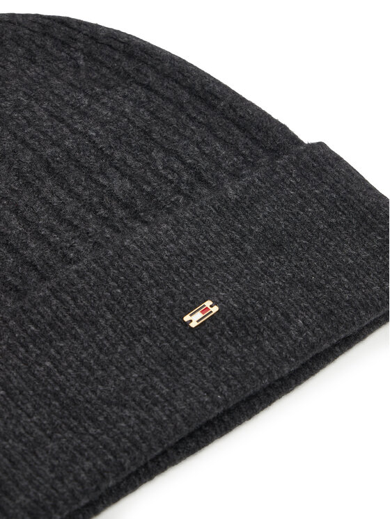 Tommy Hilfiger Tommy Hilfiger Mütze Th Cable Enamel Flag AW0AW17776 Schwarz