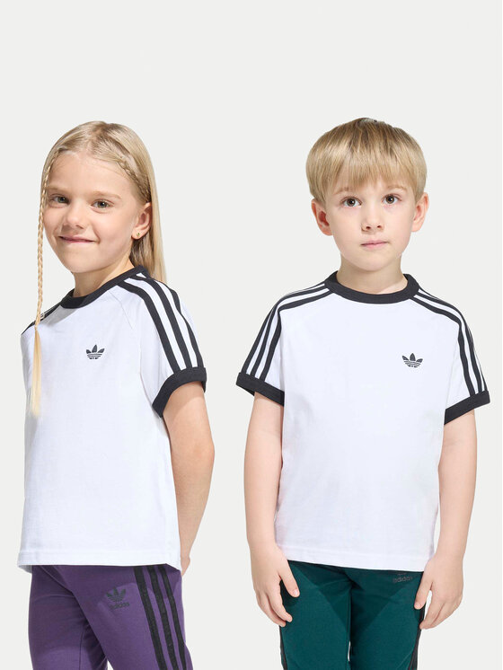 adidas adidas T-särk 3-Stripes KC9507 Valge Loose Fit