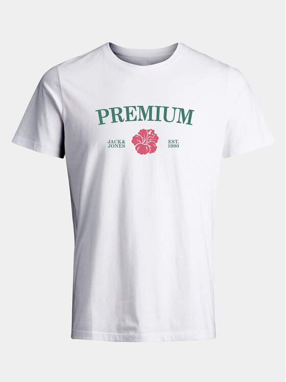 Jack & Jones Jack & Jones T-Shirt Jprblaalfie 12259673 Λευκό Regular Fit