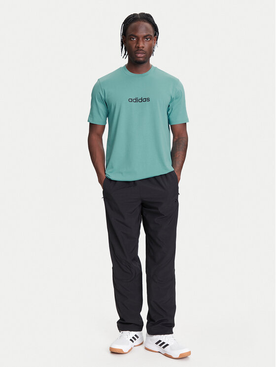 adidas adidas T-shirt Essentials Linear JX5707 Turchese Regular Fit