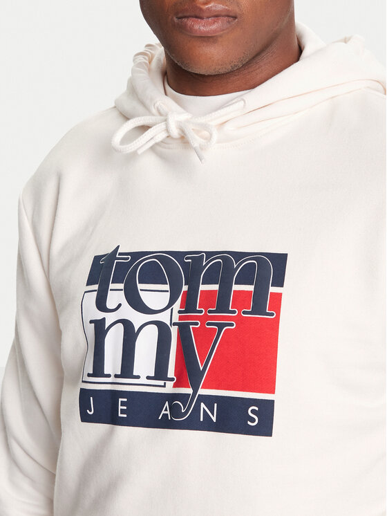 Tommy Jeans Tommy Jeans Bluza DM0DM22092 Biały Relaxed Fit