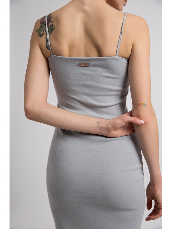 LaLupa LaLupa Sukienka codzienna LA062 Srebrny Comfortable Fit