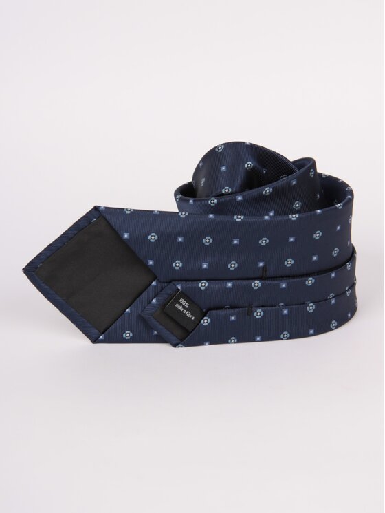 LARS LARS Krawat P3477 Granatowy