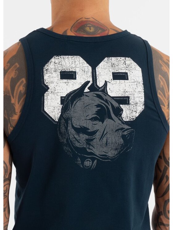 PITBULL PITBULL Tank top Tank Top Slim Fit Dog 89 3XL Niebieski Regular Fit