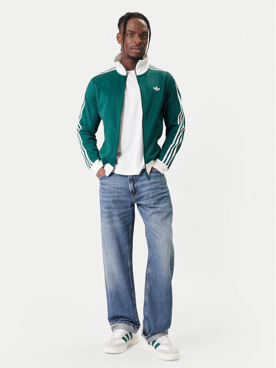 adidas adidas Mikina adicolor Classic KE1666 Zelená Slim Fit