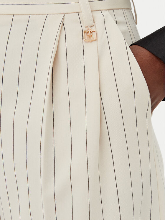 Fracomina Fracomina Панталони тип палацо FR25SV3002W761D4 Бежов Wide Leg