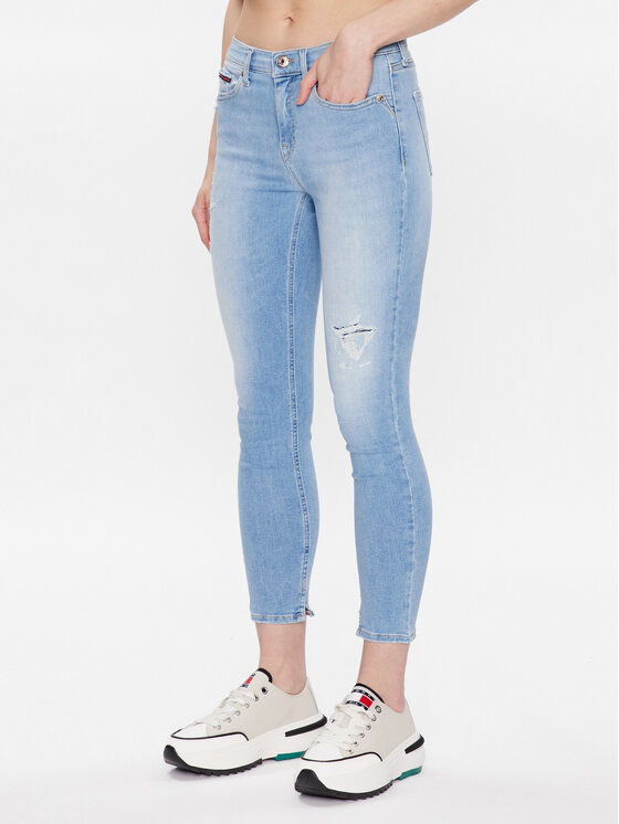 Tommy Jeans Traperice Nora DW0DW15485 Plava Skinny Fit