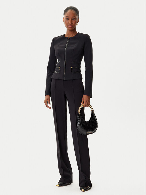Elisabetta Franchi Elisabetta Franchi Παντελόνι υφασμάτινο PA-113-56E2-V340 Μαύρο Regular Fit
