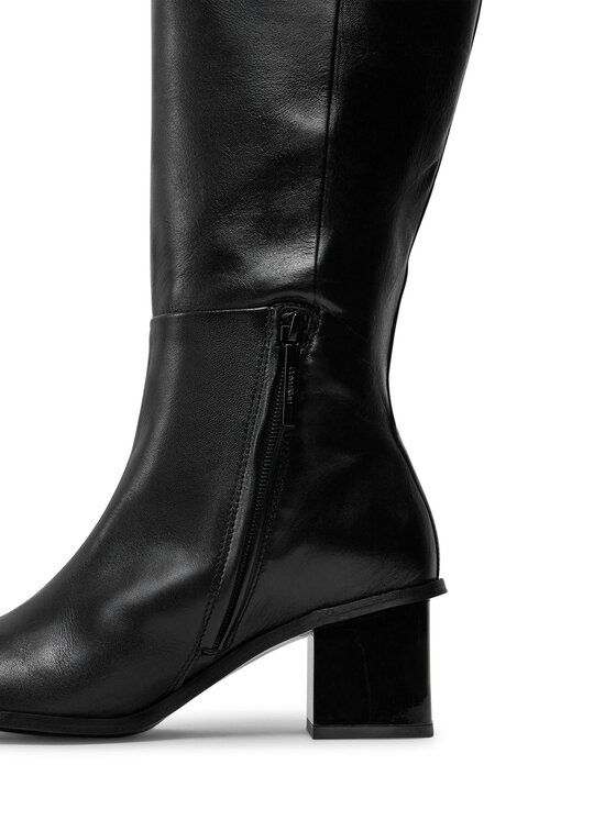 Calvin Klein Calvin Klein Μπότες Heel Knee Boot 50 W/Ml Lth HW0HW02321 Μαύρο