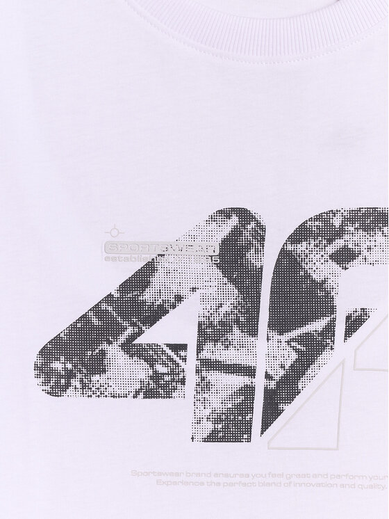 4F 4F T-Shirt BRAND CODE Biały Regular Fit