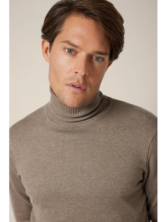Lancerto Lancerto Sweter Sigmar SW073225000081 Beżowy Regular Fit