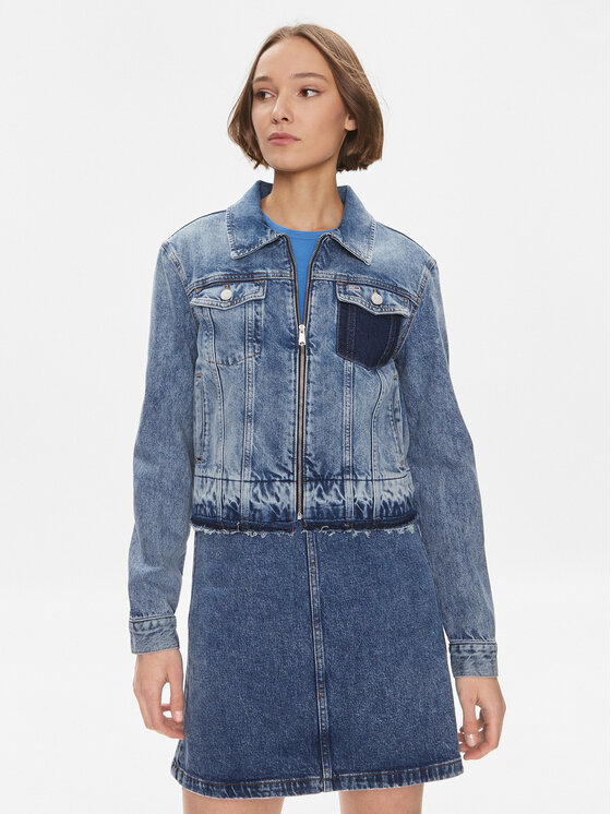 Tommy Jeans Tommy Jeans Farmer kabát Izzie DW0DW16989 Kék Slim Fit