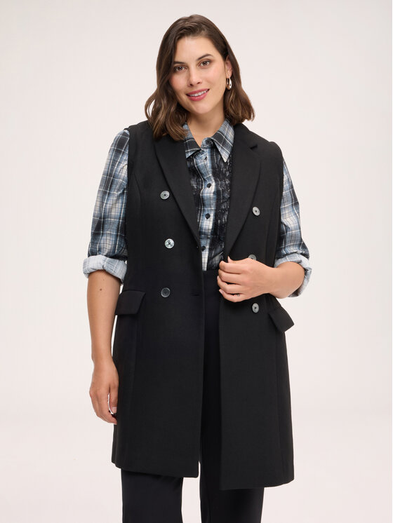 Fiorella Rubino Fiorella Rubino Płaszcz zimowy 0029T000379N033 Czarny Over Fit