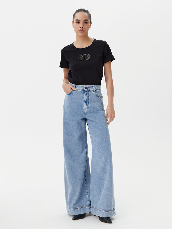 Liu Jo Sport Liu Jo Sport Marškinėliai TA5180 JS923 Juoda Regular Fit