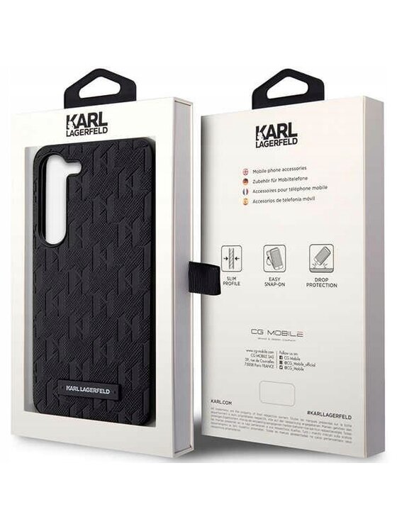 KARL LAGERFELD KARL LAGERFELD Etui na telefon Saffiano Czarny