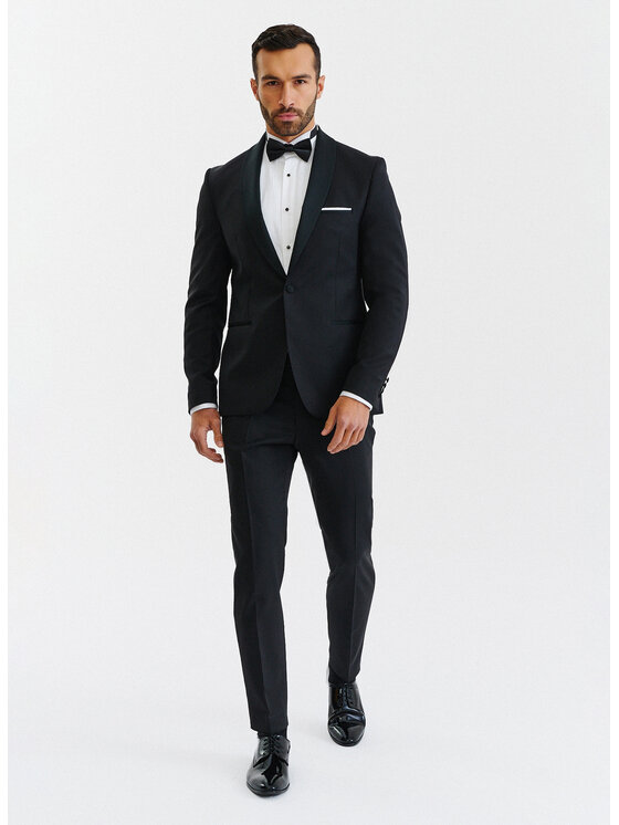 Pako Lorente Pako Lorente Marynarka P000B-3S-001 Czarny Slim Fit