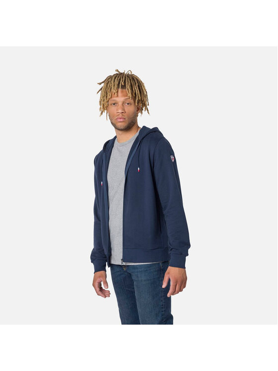 Rossignol Rossignol Bluza Logo Sweat Fz Hood Fl Granatowy Regular Fit