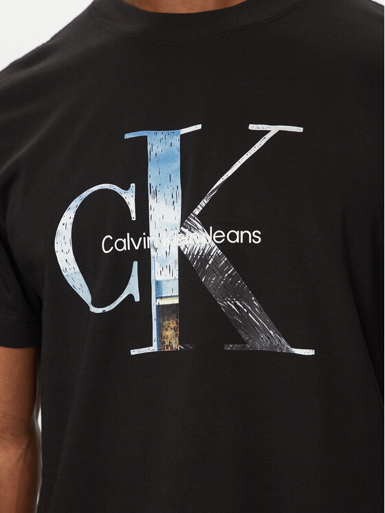 Calvin Klein Jeans Calvin Klein Jeans Majica Photo Monogram J30J327483 Črna Regular Fit
