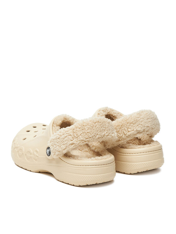 Crocs Crocs Plätud C-BAYA LINED FUZZ STRAP CLOG 206633-11S Beež