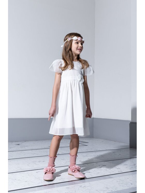 Coccodrillo Coccodrillo Každodenné šaty WC5128213EJG-003 Krémová Regular Fit