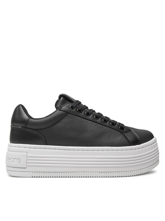 Calvin Klein Sneakersy Bold Platf Low Oh Mg Lth YW0YW01589 Čierna