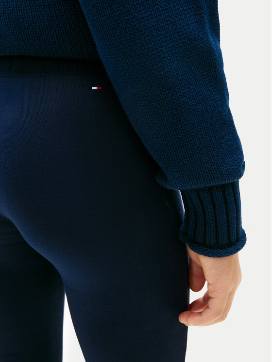 Tommy Hilfiger Tommy Hilfiger Legginsy Foil KG0KG08980 Granatowy Slim Fit