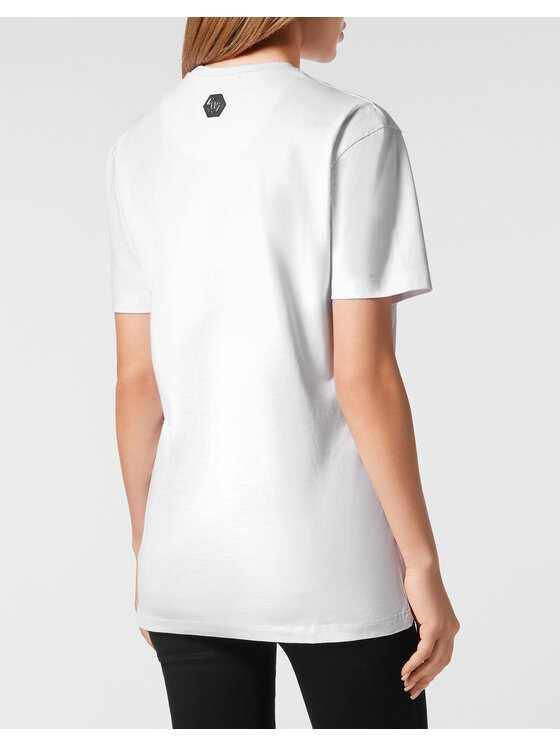 PHILIPP PLEIN PHILIPP PLEIN T-Shirt 19389 Biały Over Fit
