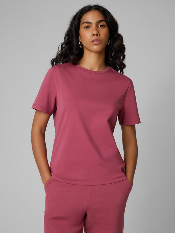 4F 4F T-Shirt BASIC+ Bordowy Regular Fit