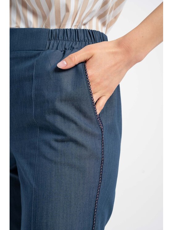 CLICK CLICK Bavlnené nohavice 30-418 Tmavomodrá Skinny Fit