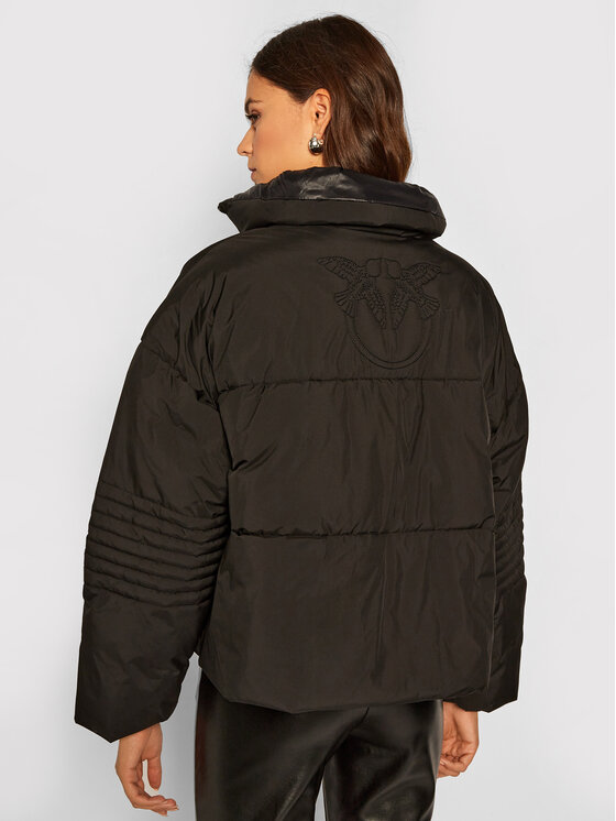 PINKO PINKO Зимова куртка Fiore Al 20-21 BLK01 1G1543 Y6BP Чорний Oversize