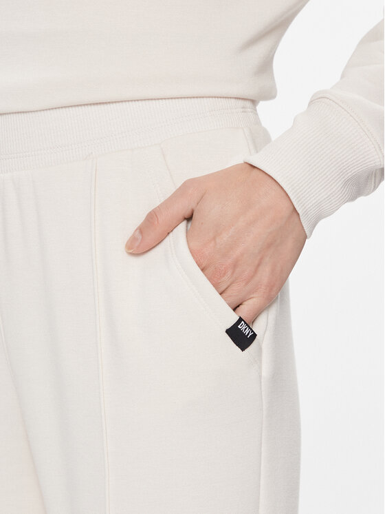 DKNY Sport DKNY Sport Szövet nadrág DP3P3339 Ekru Wide Leg