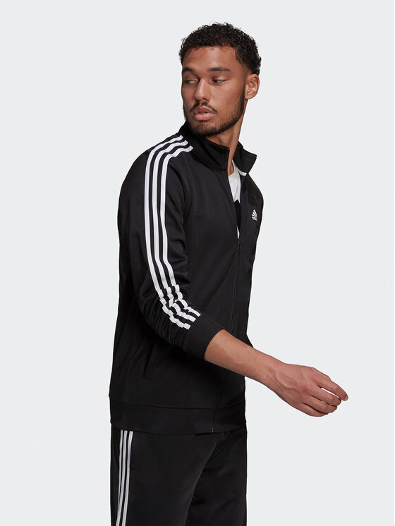 adidas Bluza Essentials Warm-Up 3-Stripes H46099 Czarny Regular Fit ...