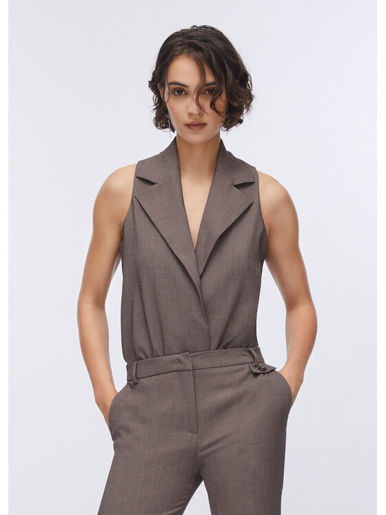 Liu Jo Liu Jo Gilet CA6127T577AP9578 Marrone Regular Fit