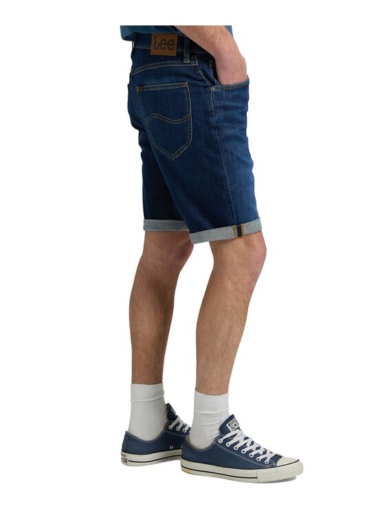 Lee Lee Szorty jeansowe 112377689 Niebieski Regular Fit