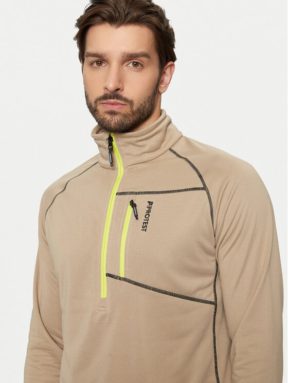 Protest Protest Μπλούζα τεχνική Kody 3710644 Μπεζ Regular Fit