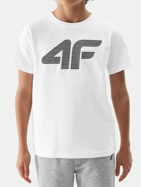 4F 4F T-krekls 4FJWSS24TTSHM1115 Balts Regular Fit