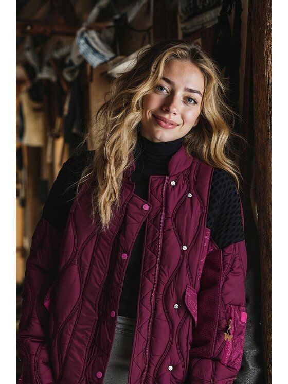 NAOKO NAOKO Kurtka zimowa Berry Snuggle Bordowy Regular Fit