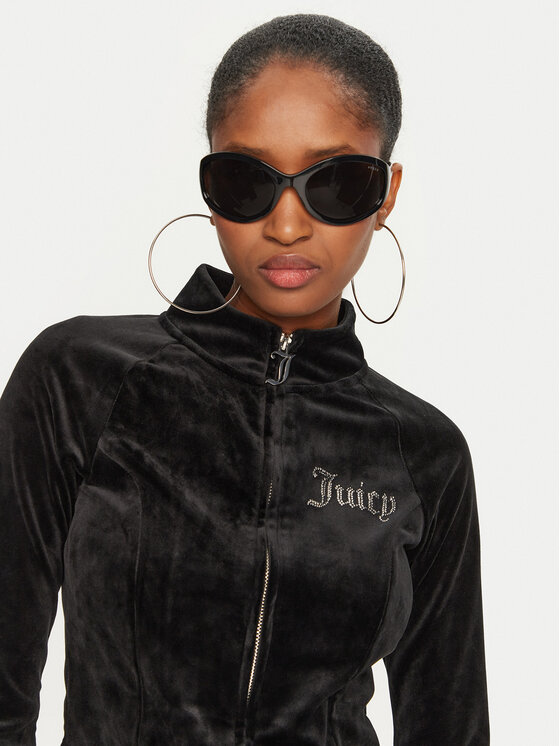 Juicy Couture Juicy Couture Світшот Morgan Cross JCBCT224832 Чорний Regular Fit