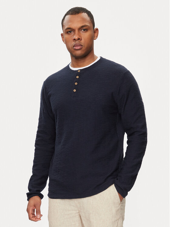INDICODE INDICODE Sveter Mattiaxa 30-458 Tmavomodrá Regular Fit
