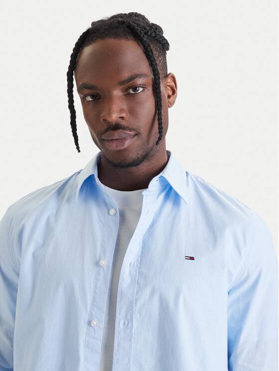 Tommy Jeans Tommy Jeans Hemd DM0DM22026 Himmelblau Regular Fit