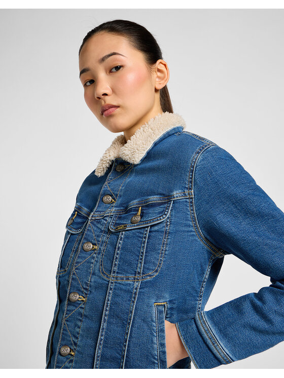 Lee Lee Giacca da donna SHERPA RIDER Blu Regular Fit